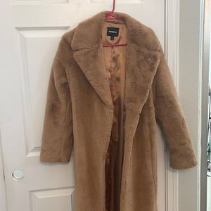 Tan fur coat